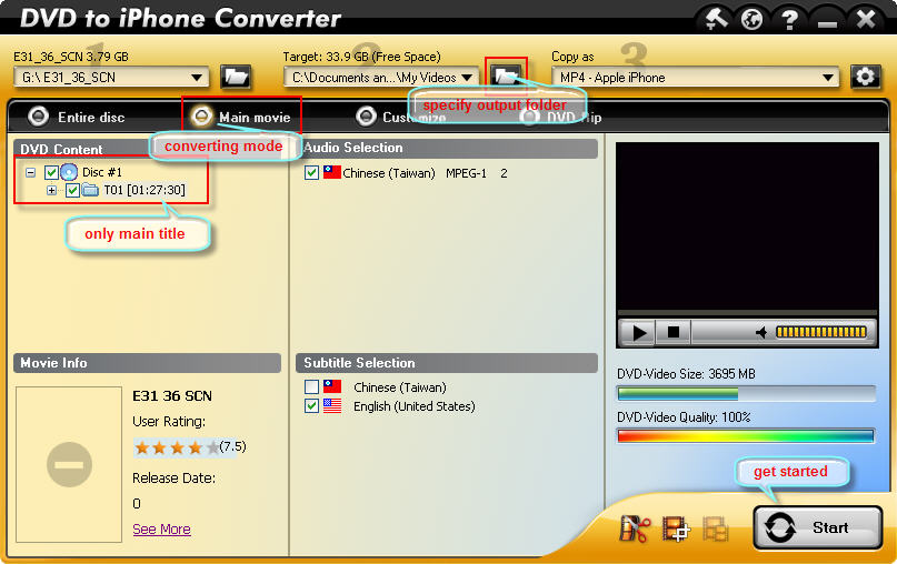 dvd main movie to iphone dvd main movie to iphone