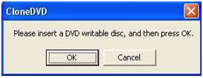 insert a blank disc