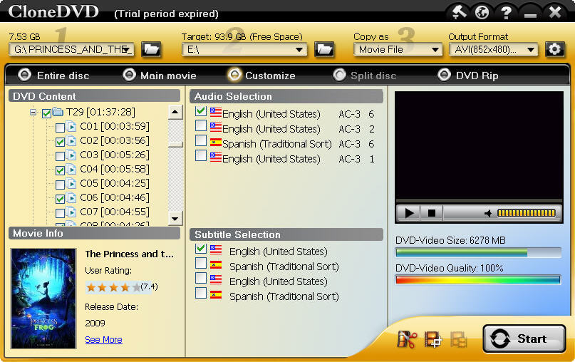 select DVD chapter select DVD chapter