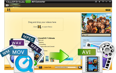 why not hole pleasant CloneDVD Studio Free AVI Converter - Free Convert Video to AVI Easily