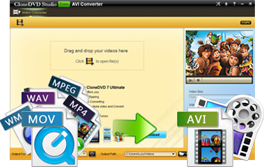 convert mp4 mov wmv to avi