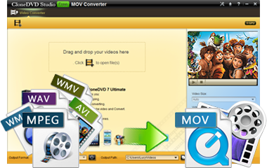 convert mp4 avi wmv to mov