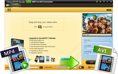 convert MP4 to AVI