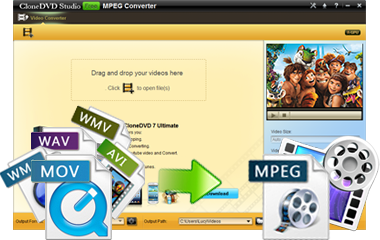 convert mov avi mp4 flv to mpeg