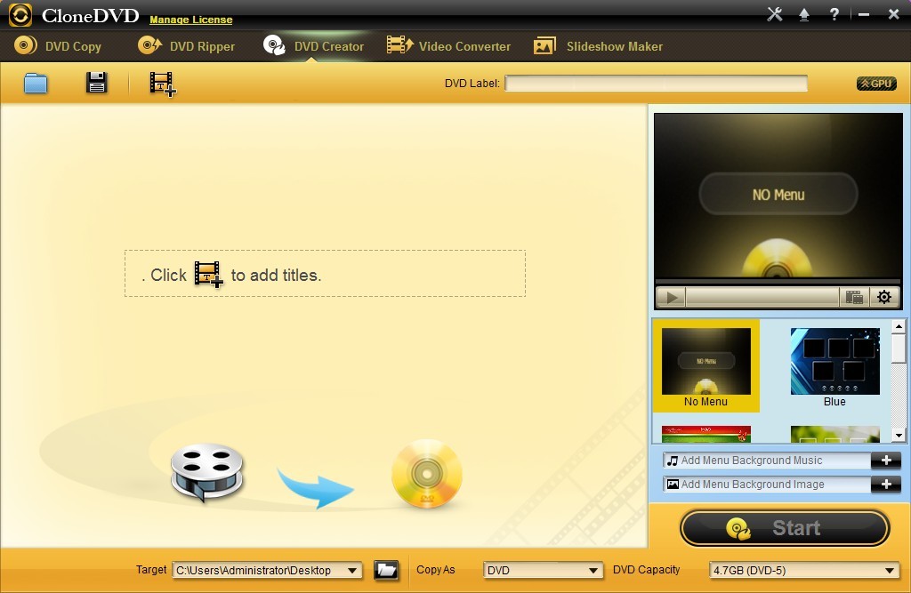 CloneDVD DVD Creator Screenshot