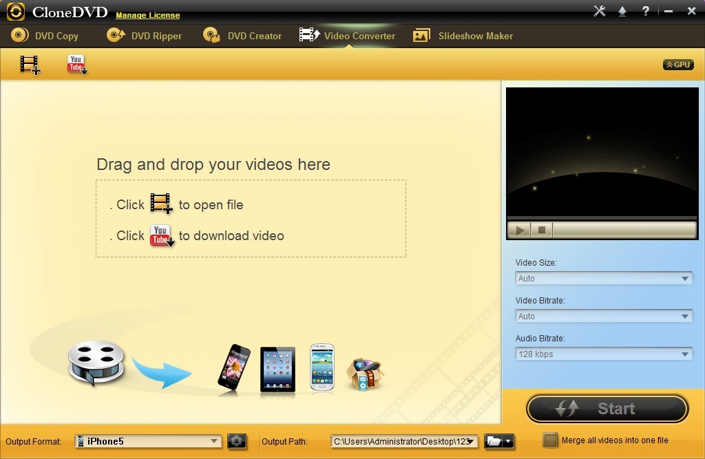 CloneDVD Studio Video Converter Screenshot