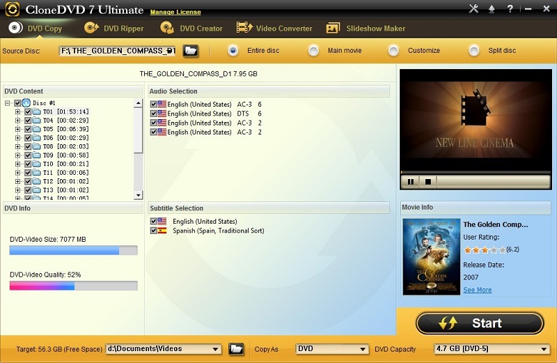CloneDVD 7 Ultimate screen shot